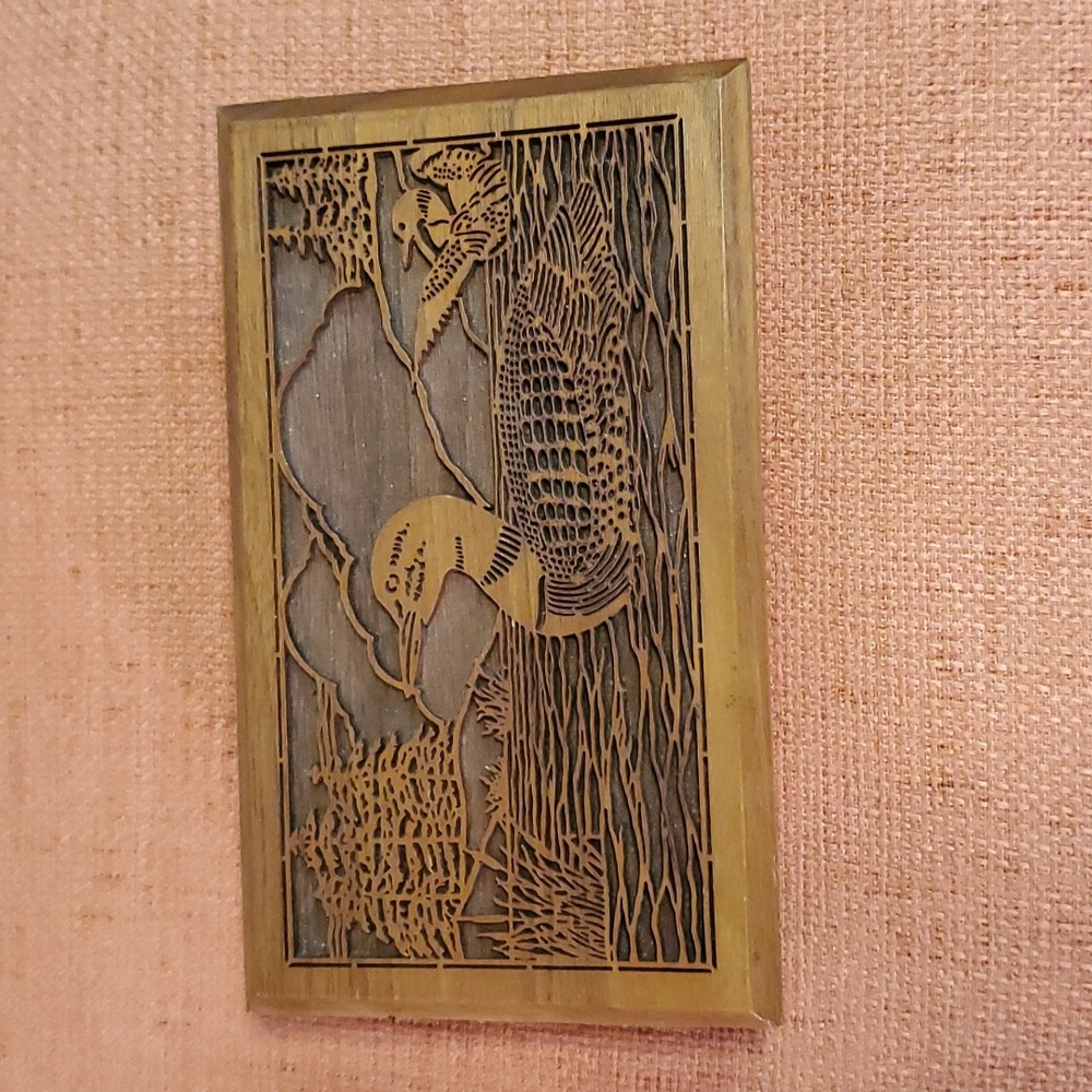 Vintage laser engraved walnut paper weight